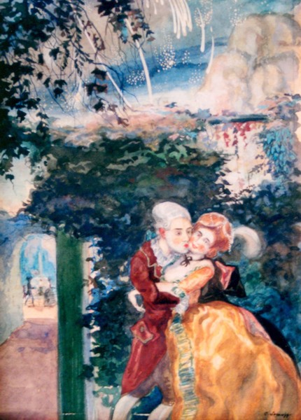 Lovers With Fireworks by Konstantin Somov